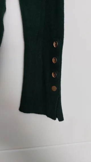 Jersey cuello alto Zara verde botella