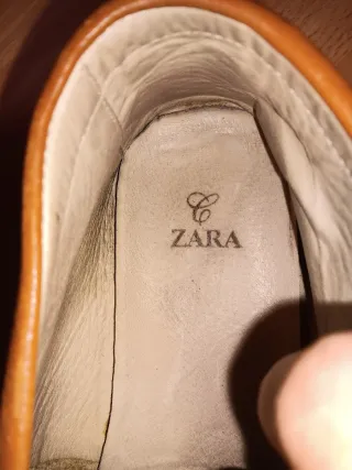 Botines Zara Piel Marrón Talla 43