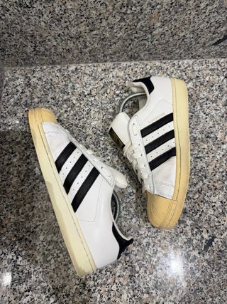 Adidas Superstar Scarpe Oro Bianco