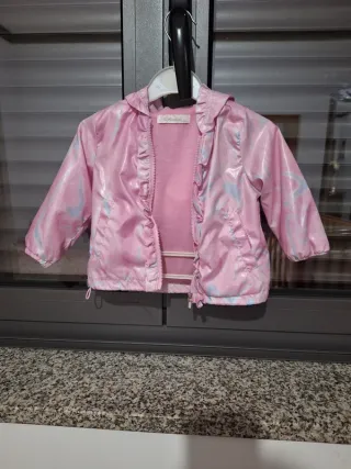 Parka menina 12 meses rosa