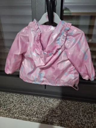 Parka menina 12 meses rosa