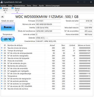 WD Elements 500GB | USB 3.0 | 406h de uso.