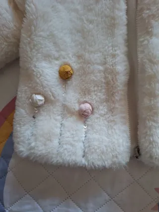 Casaco peludo menina 24m