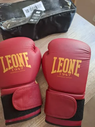 Guantes Boxeo Leone 1947 Burdeos 12oz