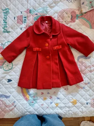 Casaco de fazenda vermelho para menina
