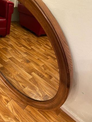 2 Specchi Rotondi in Legno 70cm