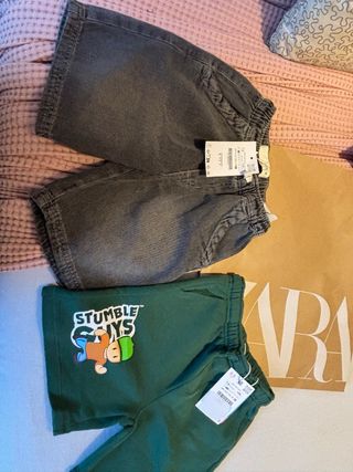 Pantalones cortos vaqueros y de chándal zara nuevo
