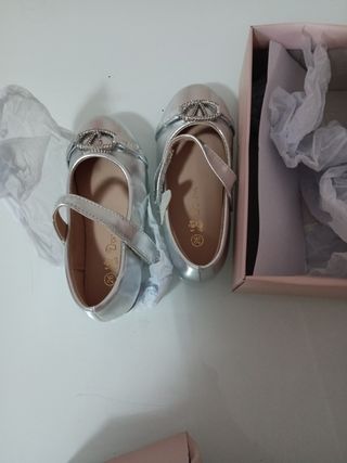 Set scarpe bambina argento n26 n28