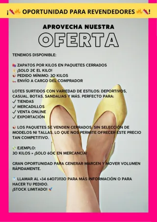 Zapatos por Kilos en Paquetes Cerrados