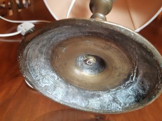 Lampada da tavolo bronzo e tessuto