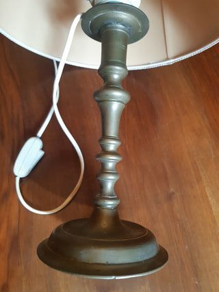 Lampada da tavolo bronzo e tessuto