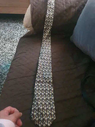 Corbata Celine Azul y Dorada