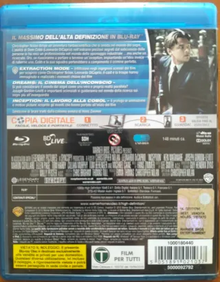 Inception Blu-ray + DVD + Copia Digitale