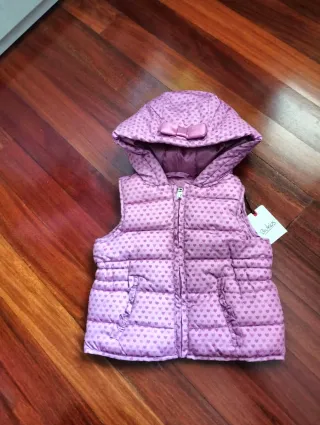 Chaleco 74 cm Lila Corazones