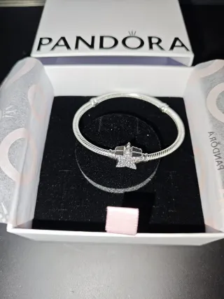 Pulsera Pandora de Plata con cierre de estrella