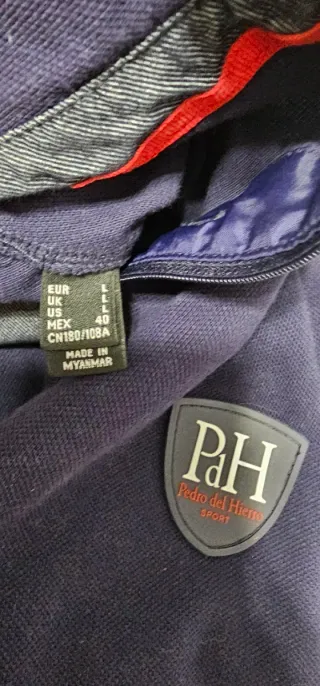 Polo PdH azul con parches