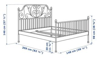 Cama Ikea Leirvik 140x200cm Blanca