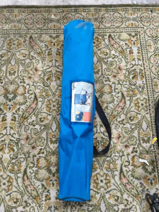 Silla de camping plegable azul discovery