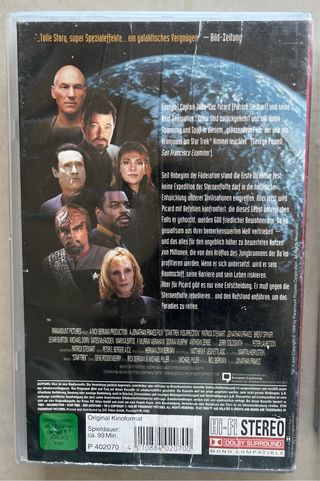 2 Cassetes VHS Star Trek (Alemão)