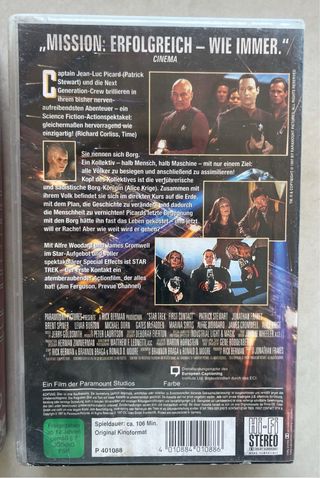 2 Cassetes VHS Star Trek (Alemão)