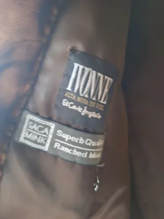 Abrigo piel sintética marrón