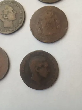 Lote de 9 monedas antiguas