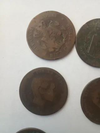 Lote de 9 monedas antiguas