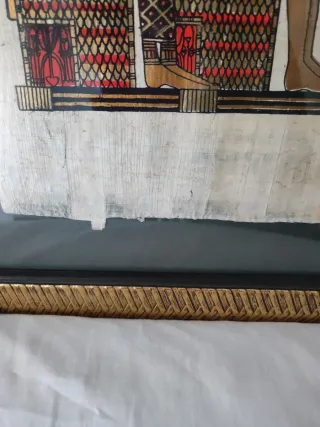 Cuadro Papiro Egipcio Marco Dorado