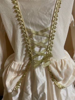 Disfraz infantil princesa crema Talla 7 a 9 años