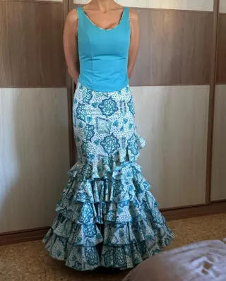 Traje de flamenca con estampado