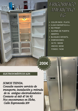 Frigorífico Americano LG Inox A++