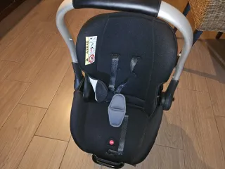 Carrito de bebé doble con accesorios