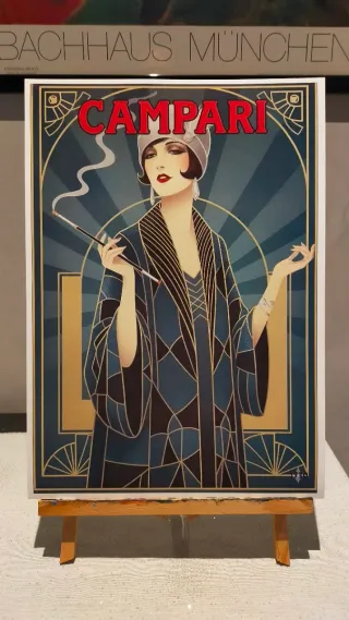 Quadro Poster A3 Campari Art Deco Donna