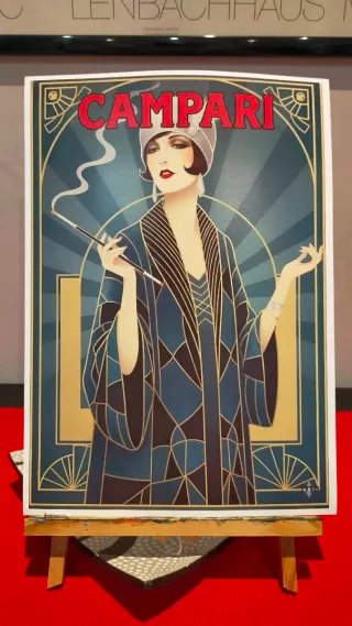Quadro Poster A3 Campari Art Deco Donna