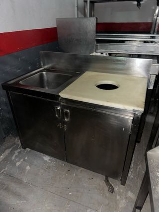 Fregadero Acero Inox 120x60x85 en buen estado
