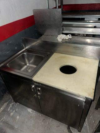 Fregadero Acero Inox 120x60x85 en buen estado