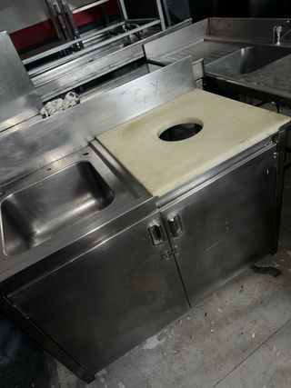 Fregadero Acero Inox 120x60x85 en buen estado