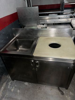 Fregadero Acero Inox 120x60x85 en buen estado