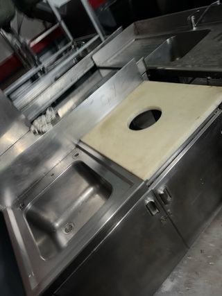 Fregadero Acero Inox 120x60x85 en buen estado