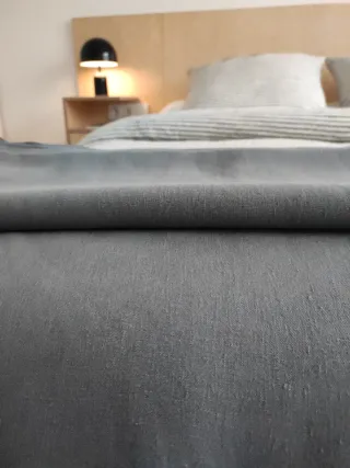 Funda Nórdica Lino Gris azulado.2,60 x 2,40