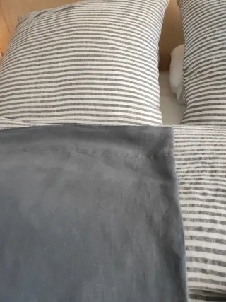 Funda Nórdica Lino Gris azulado.2,60 x 2,40