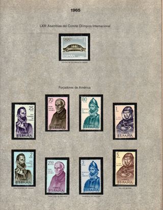 1965 Colección Sellos España año 1965