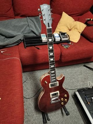 Cambio Guitarra Eléctrica Tipo Les Paul Roja