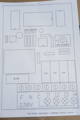 Programador 3 canales luces neón