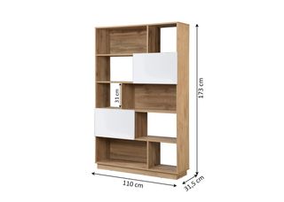 Estantería con puertas abatibles