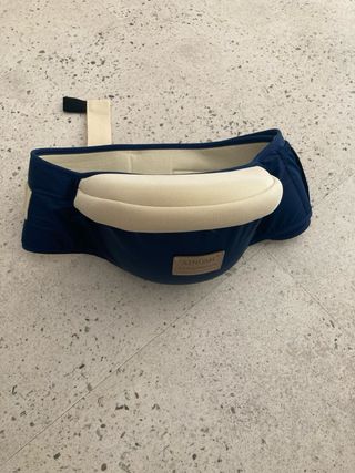 Plataforma portabebés azul y beige