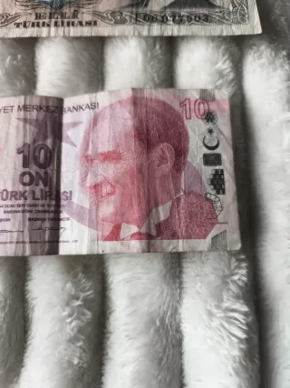 Lote 3 Billetes Antiguos Turquía (500, 50, 10 Lira