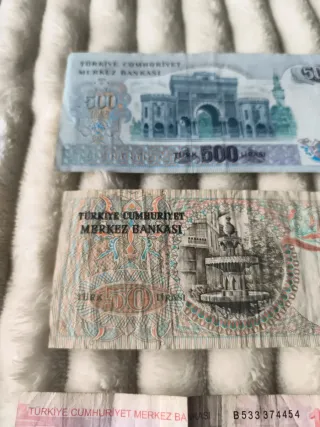Lote 3 Billetes Antiguos Turquía (500, 50, 10 Lira