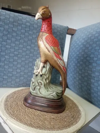 Figura Faisán Dorado Cerámica