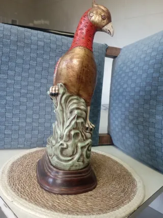 Figura Faisán Dorado Cerámica